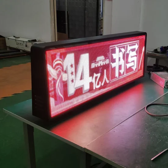 Outdoor Light Weight Wireless Control Mobile Bus and Taxi LED Display with Adjustable High Brightness